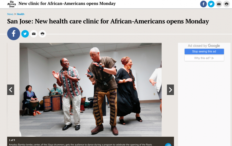 Roots In The News:  San Jose New health care clinic for African-Americans opens Monday